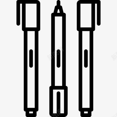 钢笔书法工艺图标图标