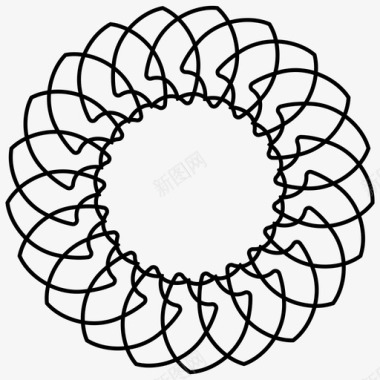 紫色螺旋形背景装饰吉洛切圆装饰图标图标