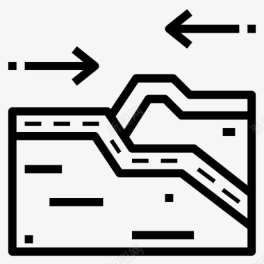 栏目板块构造碰撞地震图标图标