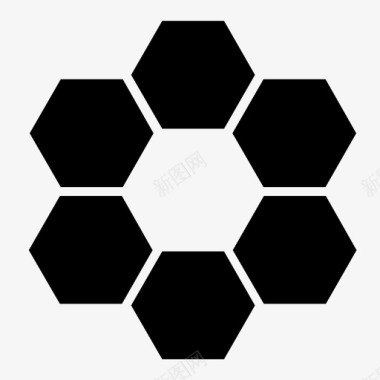 抽象抽象六边形蜂蜜图标图标