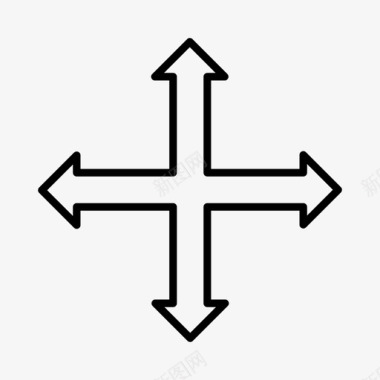 交叉点箭头方向图标图标