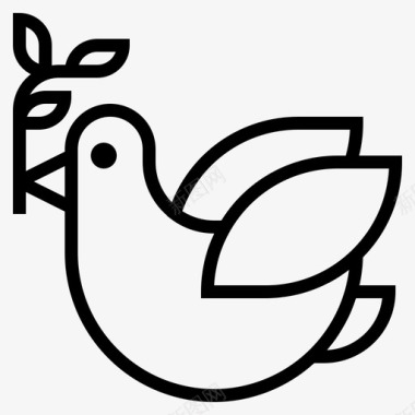 鸽子婚礼图标图标