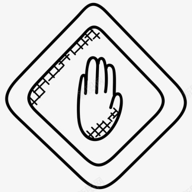 手语符号手势符号禁止进入图标图标