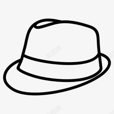 牛仔帽子古巴帽子帽子经典款式图标图标