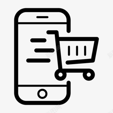 移动购物手机智能手机图标图标