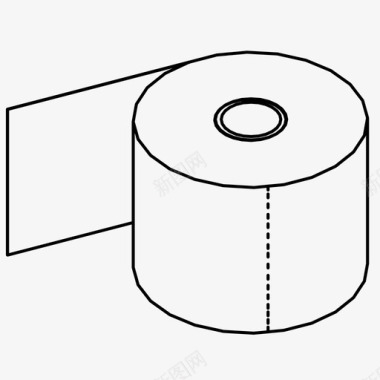 浴室防滑垫卫生纸浴室纸卷图标图标