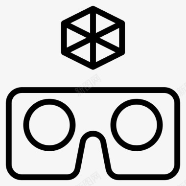 扁平化3D眼镜3dar眼镜vr图标图标
