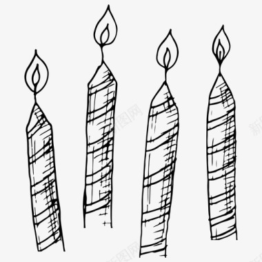 蜡烛生日快乐图标图标