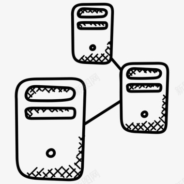 共享网络托管数据库服务器共享服务器图标图标