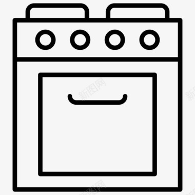 烤箱用具煤气灶厨房用具图标图标