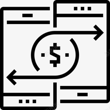 科技手握手机移动支付手机钱包图标图标