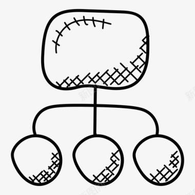 工作流程层次结构网络结构图标图标