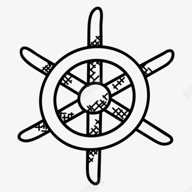 船舵船航行舵图标图标