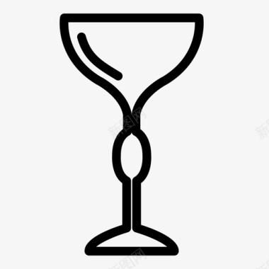玻璃雨珠圣杯饮料玻璃杯图标图标