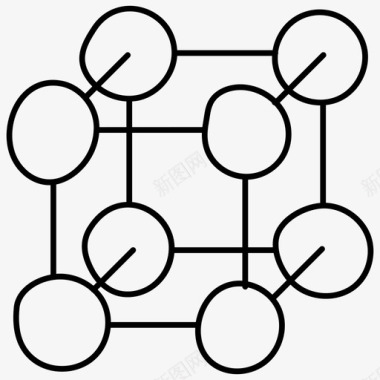 固体结构化学立方体图标图标