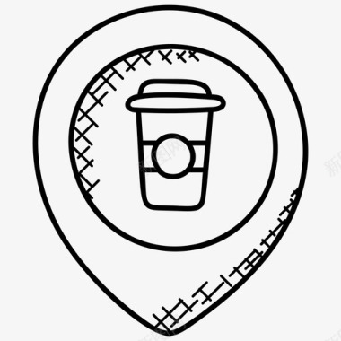 咖啡馆指针咖啡馆位置精确定位图标图标