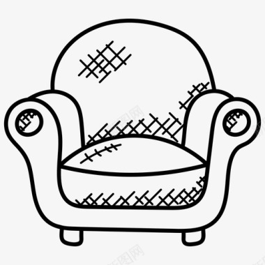 沙发家具长椅图标图标