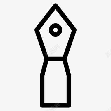 水笔钢笔图形墨水笔图标图标