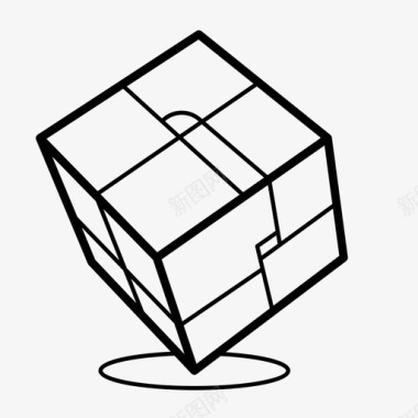 立方体安阿伯艺术图标图标