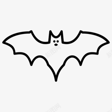 吸血蝙蝠动物恐惧图标图标