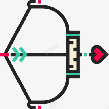 红绿精美背景弓箭(1)图标