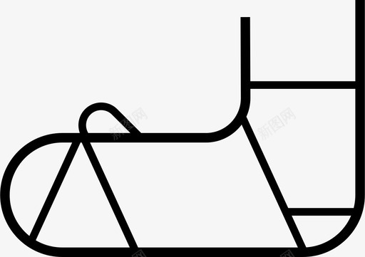 医用药箱石膏绷带骨折图标图标
