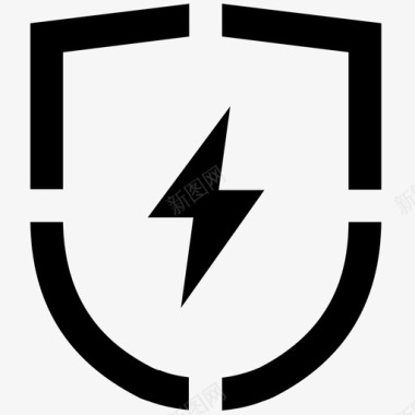 电源电源屏蔽电源保护图标图标