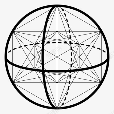 球体圆形几何学图标图标