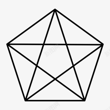 神圣几何五角星形神圣比例黄金比例图标图标