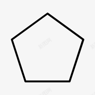 多彩方形几何学五边形多边形图标图标