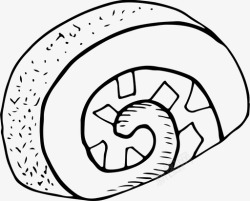 虎皮卷饼干卷蛋糕甜点图标高清图片