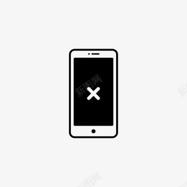 苹果X手机iphone手机错误图标图标