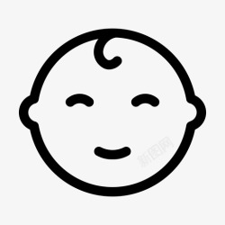宝宝脸宝宝开心表情情绪图标高清图片