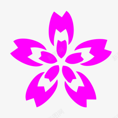 樱花树枝日剧社樱花LOGO图标