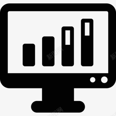 储水式屏幕技术响应式网络的统计信息图标图标