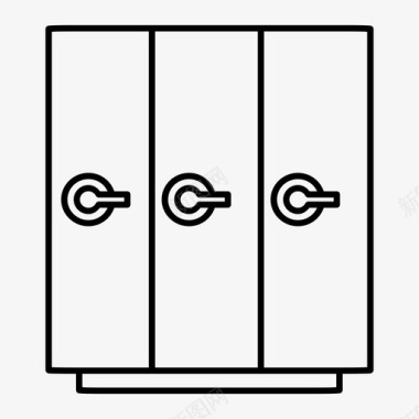 储物柜橱柜储物柜架子图标图标