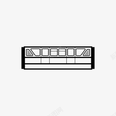 华沙地铁标志单轨地铁火车图标图标