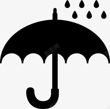 保持干燥水滴雨伞图标图标