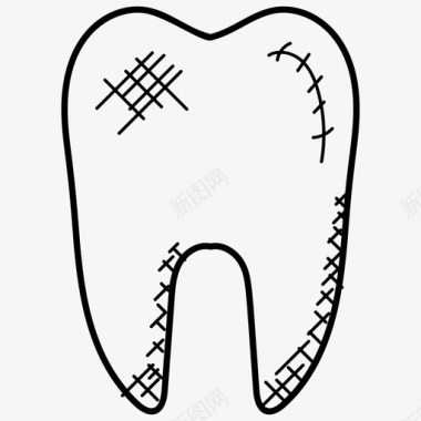 诊所人类牙齿牙科诊所牙齿健康图标图标