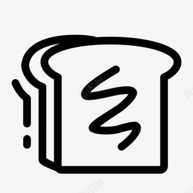 面包餐软面包图标图标