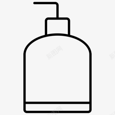 洗发水瓶子肥皂分配器图标图标