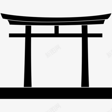 日本门建筑寺庙图标图标