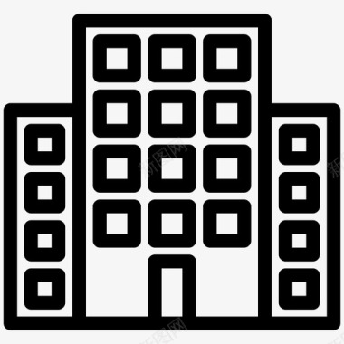 办公楼办公室办公楼工作场所图标图标