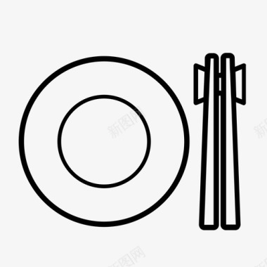 寿司军舰采购产品盘子和筷子盘子和筷子亚洲图标图标
