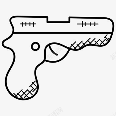 涂鸦枪玩具枪图标图标