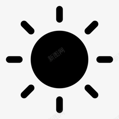 太阳辐射照耀图标图标
