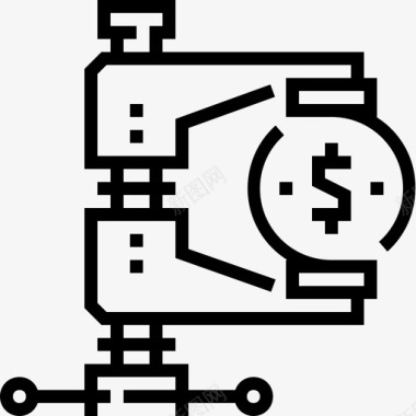 科技线背景税务监管金融市场图标图标