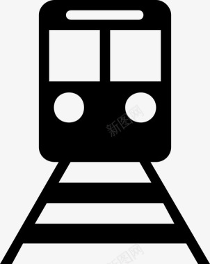 铁路道口火车车头地铁图标图标