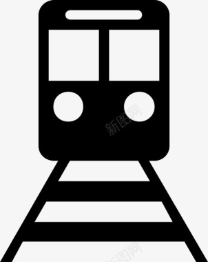 矢量铁路素材火车车头地铁图标图标