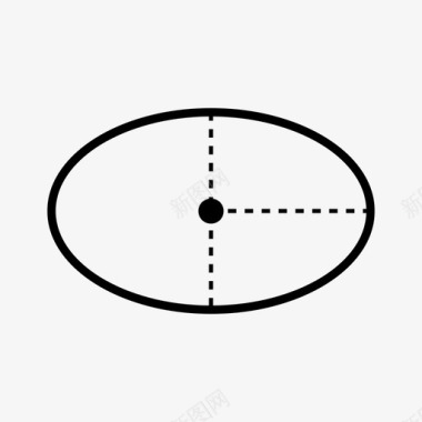 椭圆换素材圆面积几何图标图标